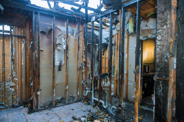 Professional Fire Damage Cleanup technician working in Monticello, KY